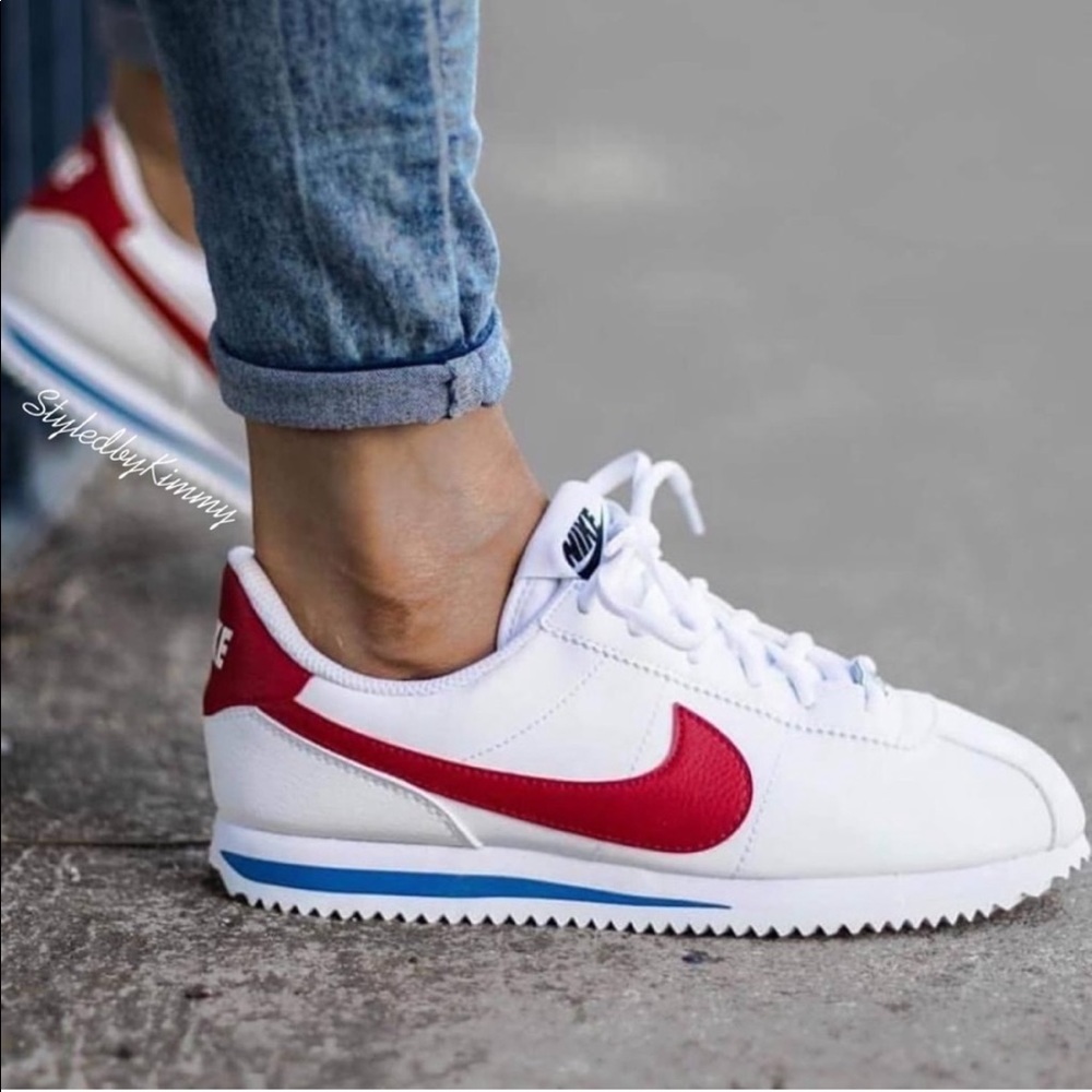 🌸 NIKE Basic Leather Cortez Sneakers Shoes NEW - Picture 8 of 9
